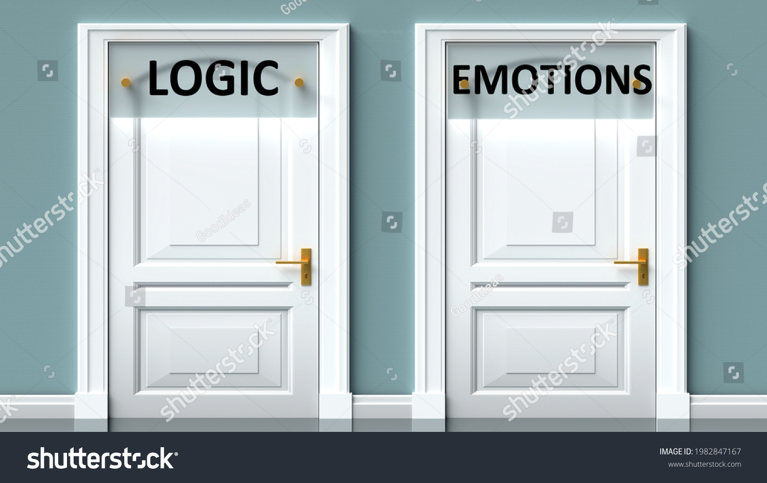 Logic Emotions Choice Pictured Words Logic Stock Illustration ...