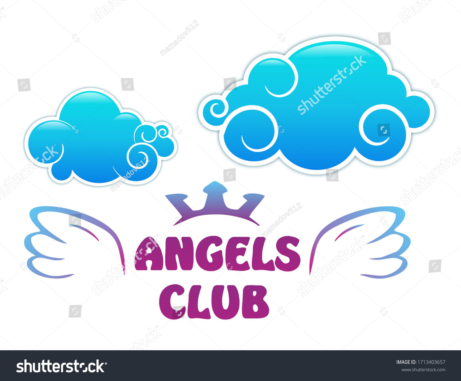 Logo Angel Club Cloud New Stock Photo (Edit Now) 1713403657