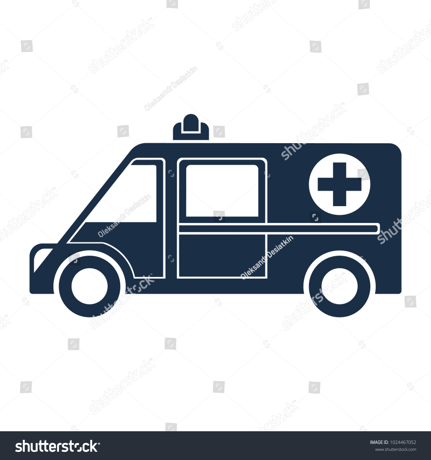 Logo Ambulance Icon Abstract Concept Raster Stock Illustration ...