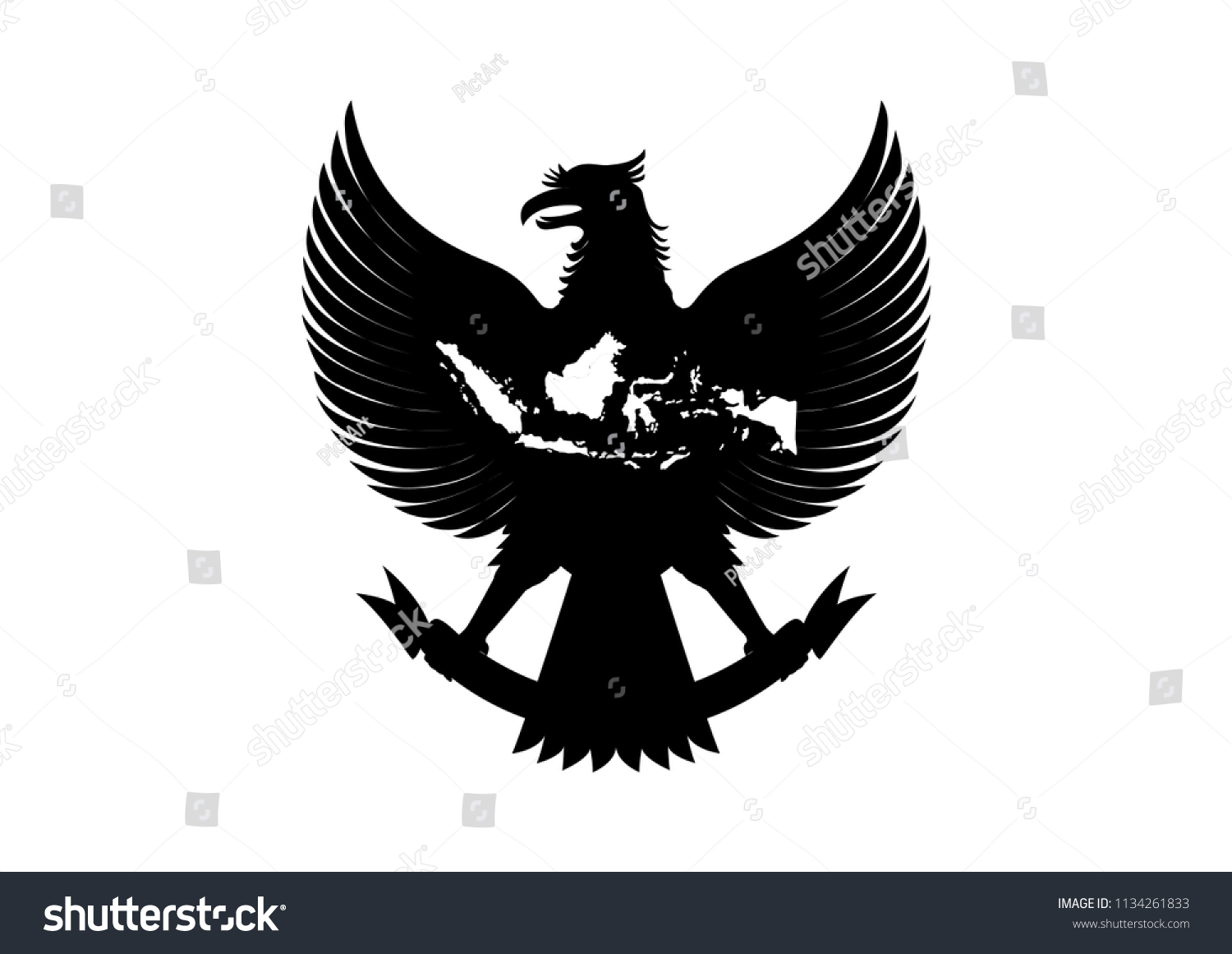 Logo Pancasila Indonesia Vector Stock Illustration 1134261833