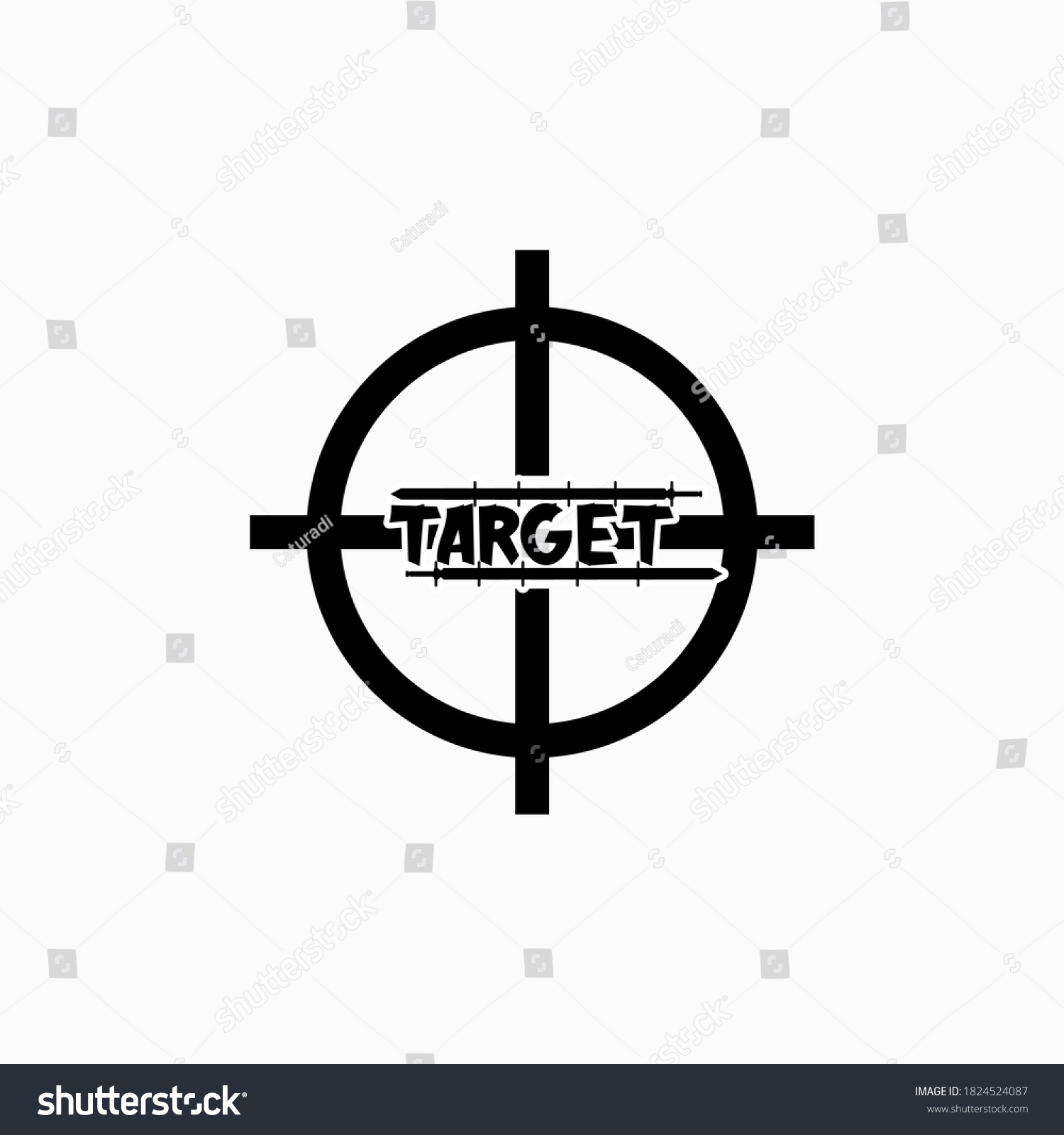 Logo Taget Black White Stock Illustration 1824524087 | Shutterstock