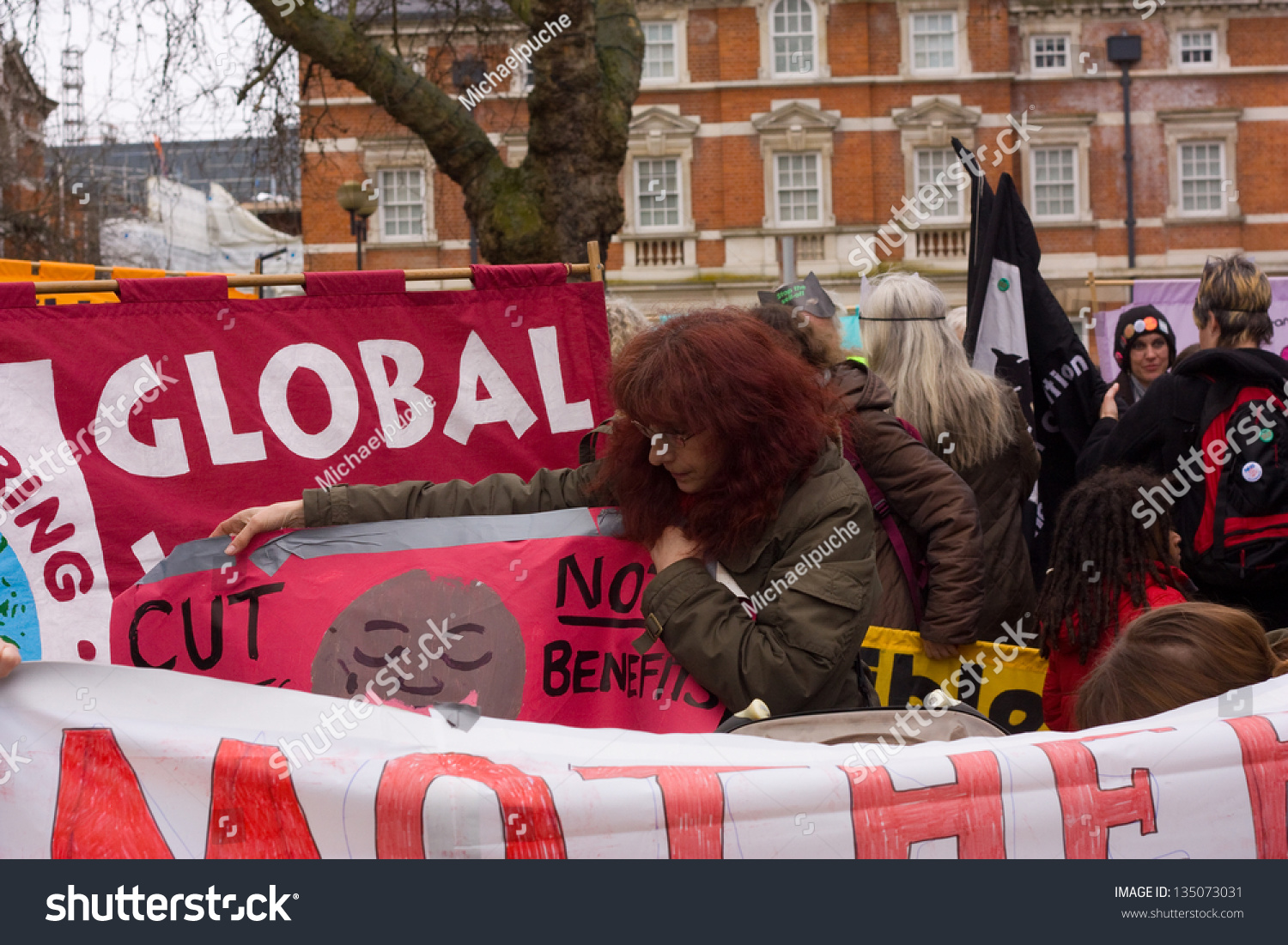 London - April 13th: Unidentified People Protest At The Thousand ...