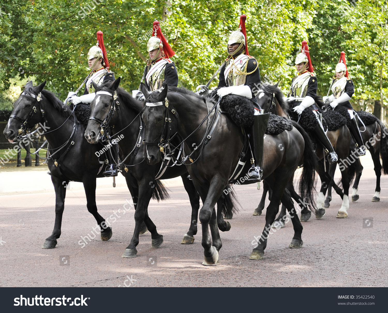 London - Aug 15: The Queens Household Cavalry On August 15th 2009 In ...