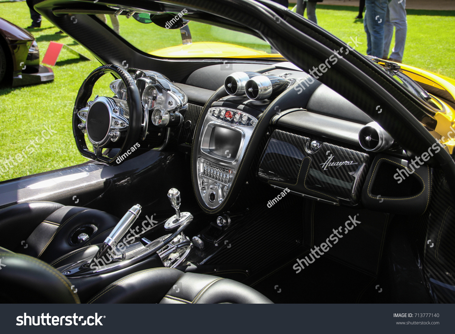 London England 090617 Interior Pagani Huayra Stock Photo