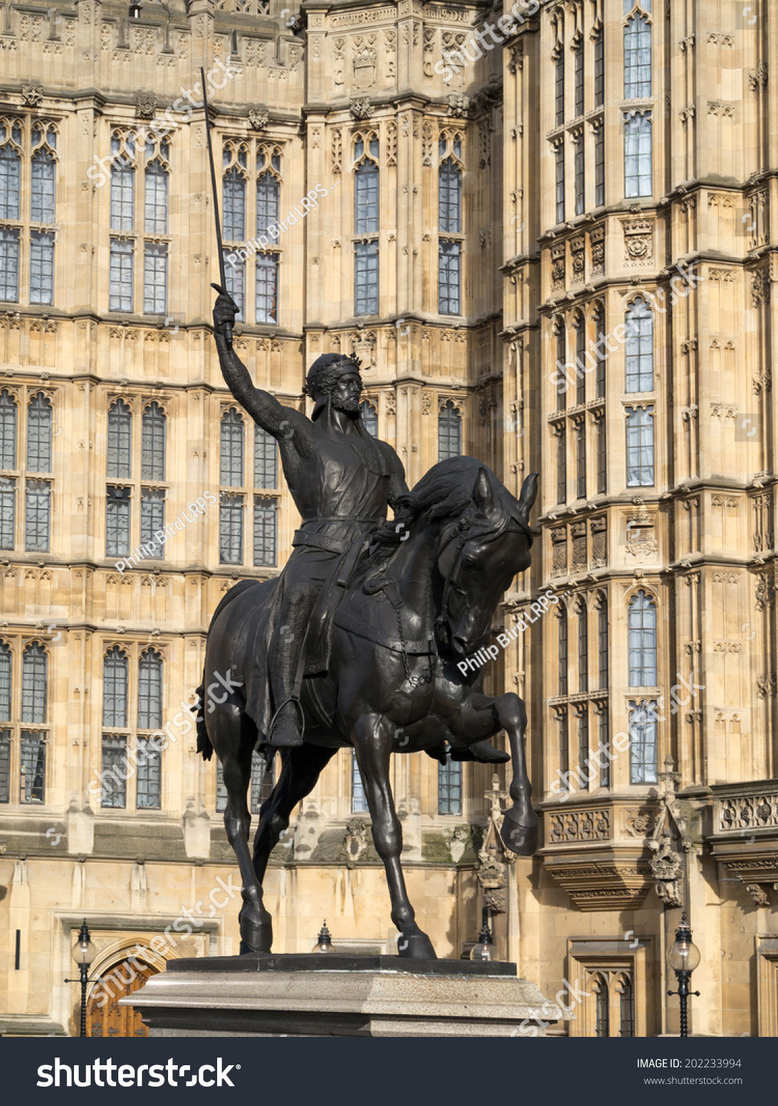 London February 3 Richard Lionheart Statue Stock Photo 202233994 ...