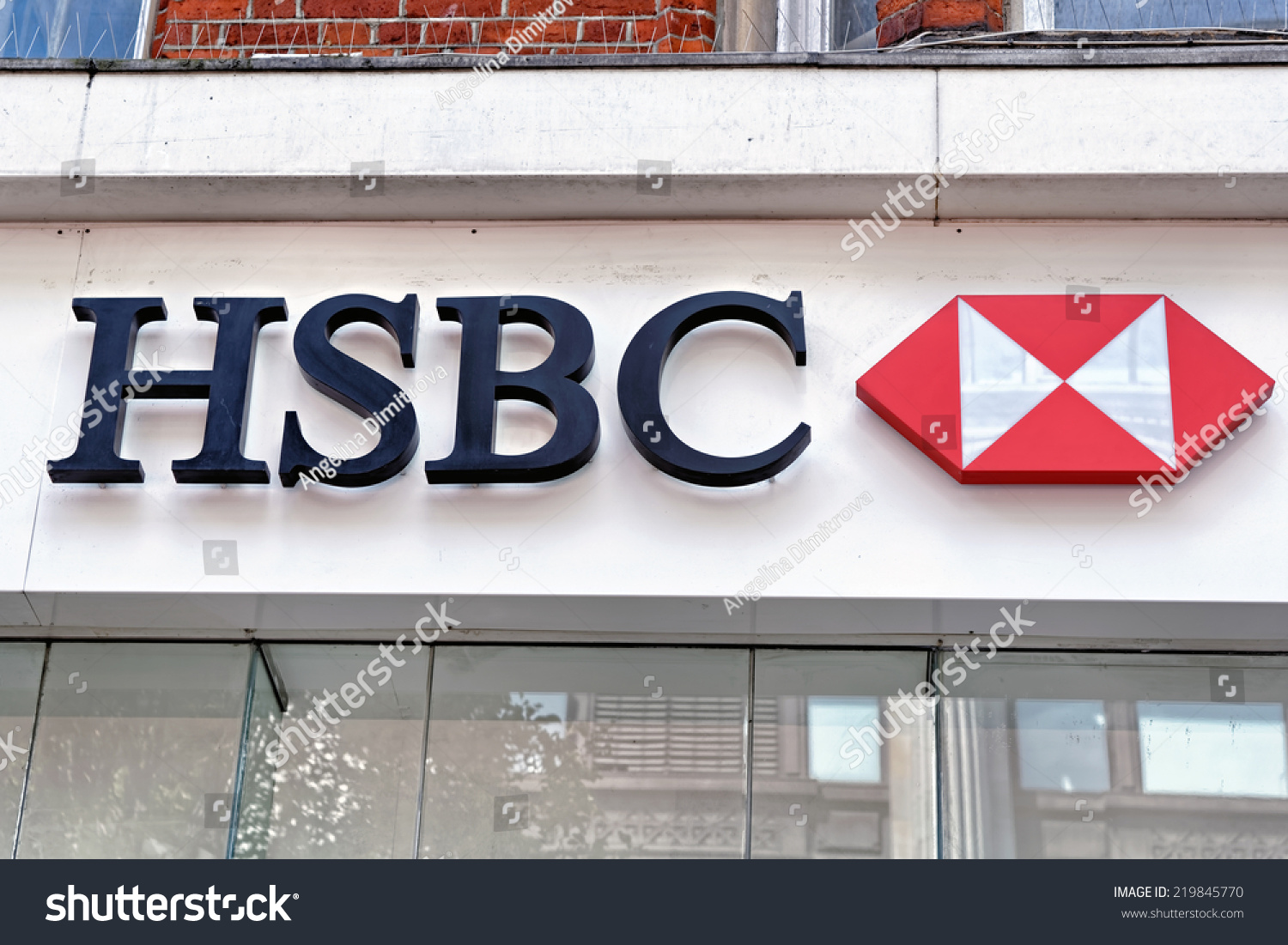 London - July 1, 2014: Hsbc Bank Branch In London, United Kingdom. It ...