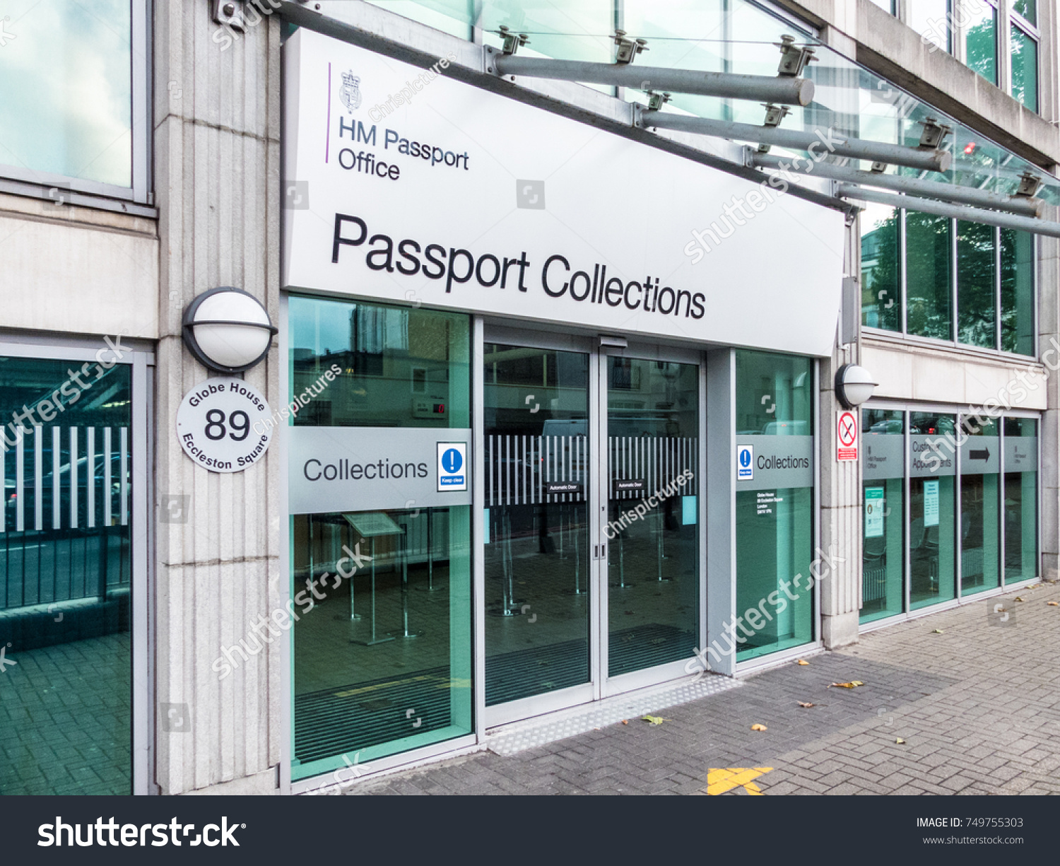 London October 2017 Exterior View Passport Stock Photo 749755303   Stock Photo London October An Exterior View Of The Passport Collections Office Based In Globe House In 749755303 