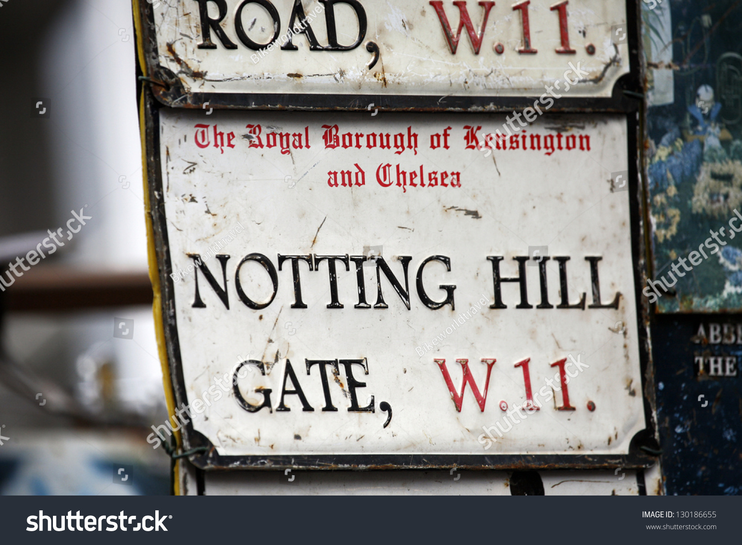 London Street Sign, Notting Hill Gate, Borough Of Kensington And ...