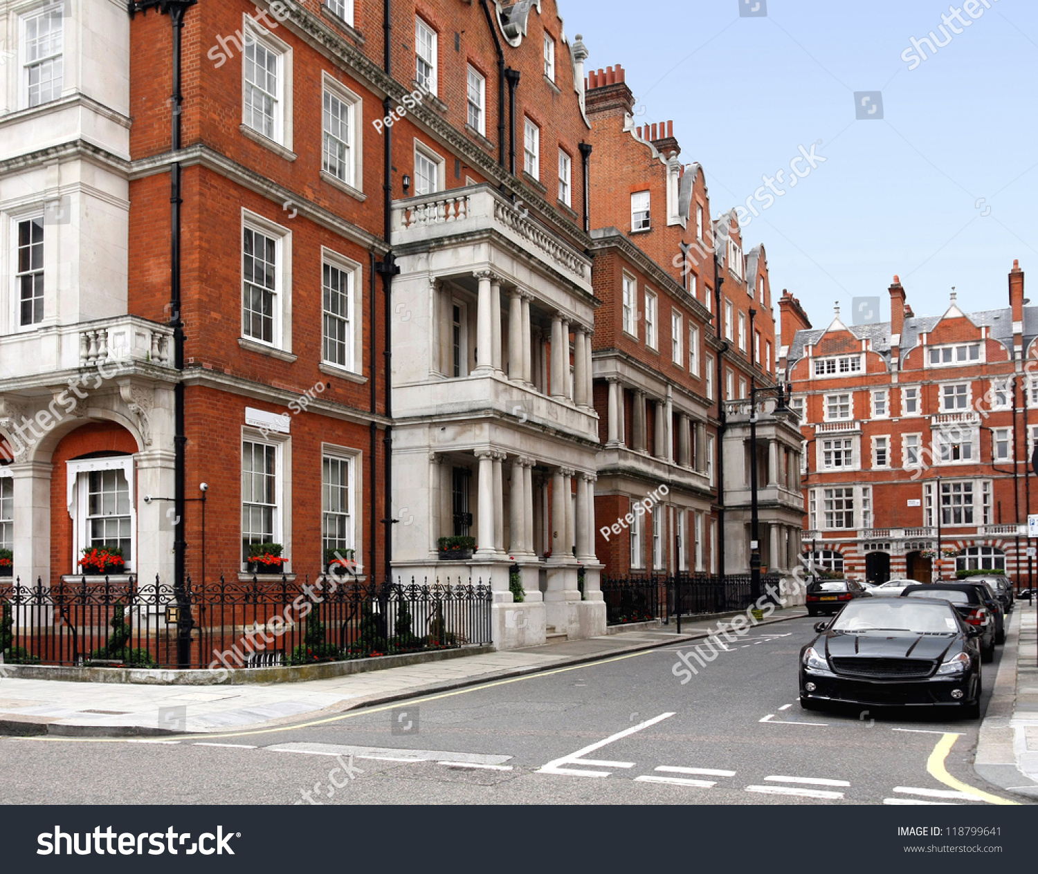 London, Townhouses In Mayfair Stock Photo 118799641 : Shutterstock