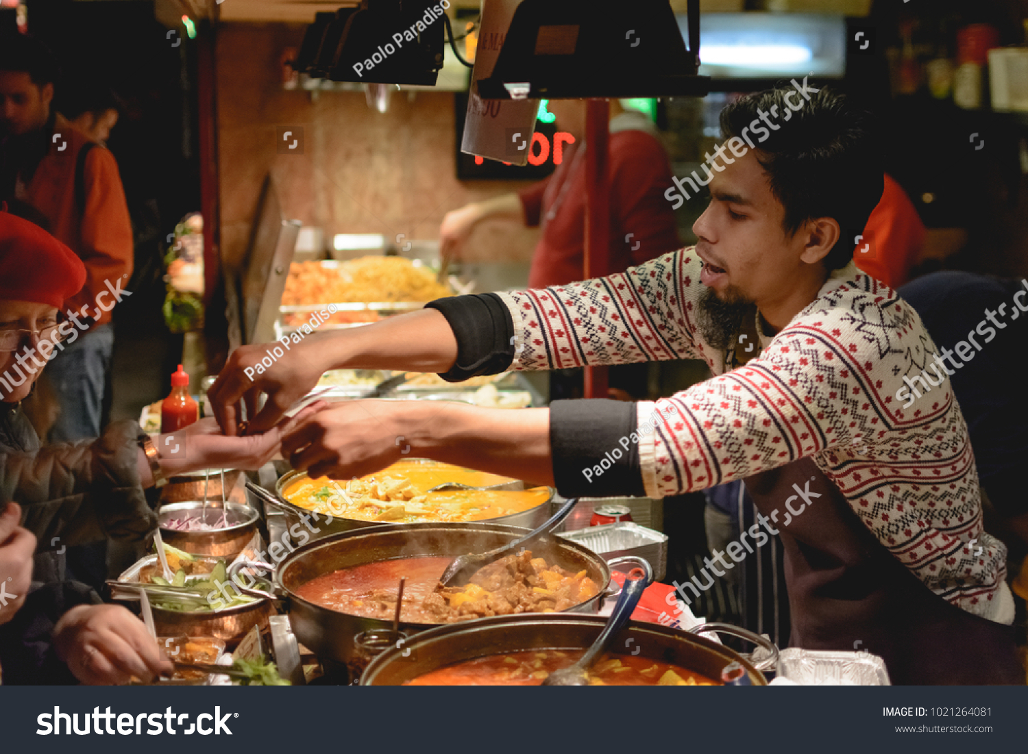 London Uk February 2018 Asian Street Stock Photo Edit Now 1021264081