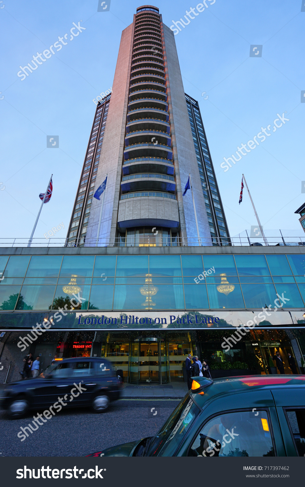 393 London Hilton On Park Lane Images Stock Photos Vectors   Stock Photo London Uk May The Landmark Hilton Park Lane Is A Luxury Skyscraper Hotel Overlooking 717397462 