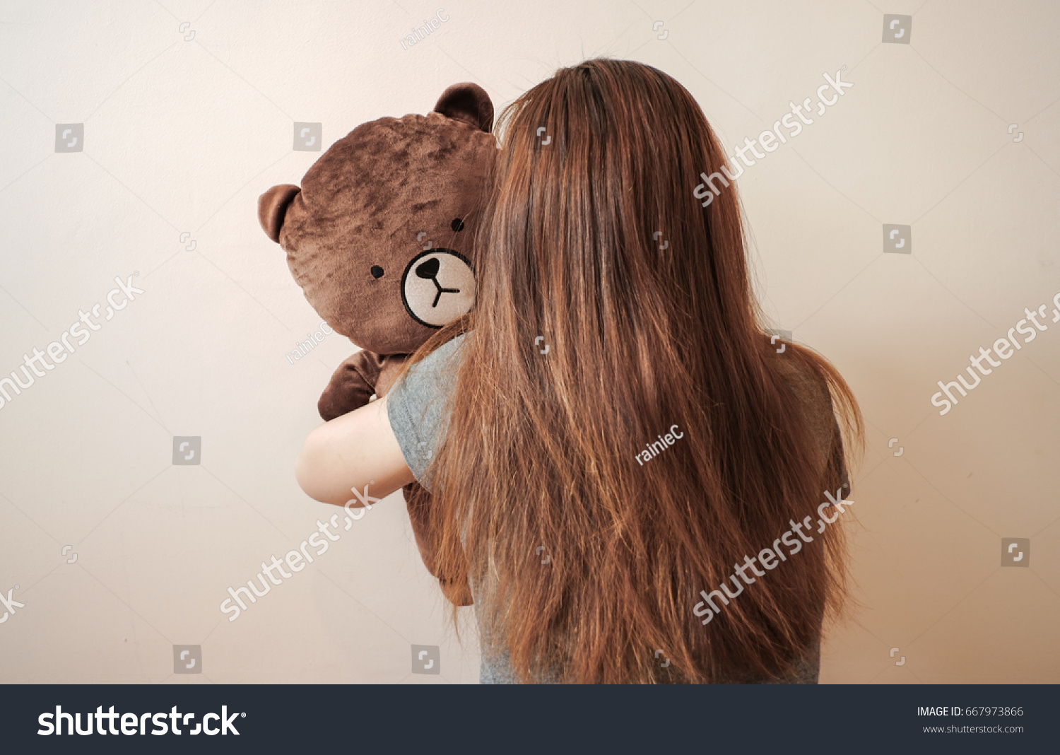 teddy bear with hair
