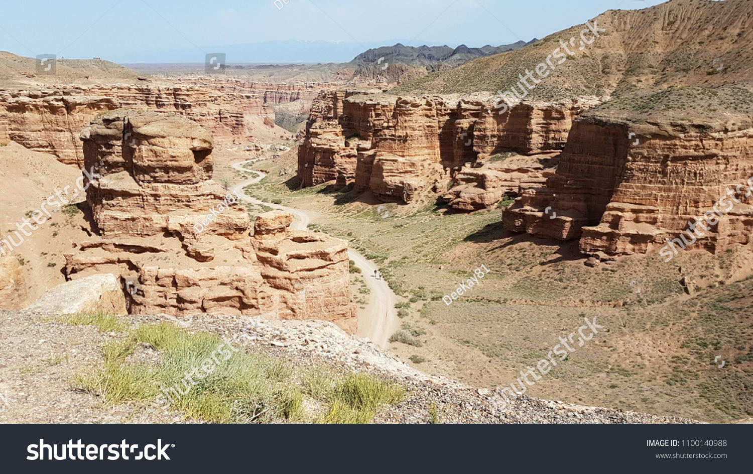 Look Down Top Charyn Canyon Kasachstan Stock Photo Edit Now 1100140988