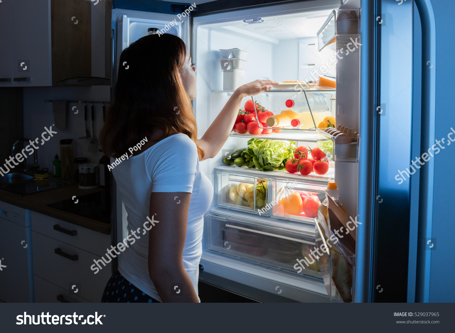 Looking Inside Refrigerator Stock Photo 529037965 Shutterstock