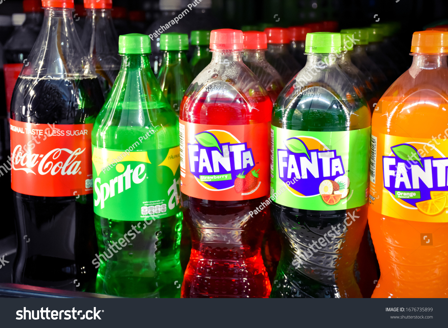 Soft Drink Coke Fanta Sprite Bottle Stock Photo 1676735899 | Shutterstock