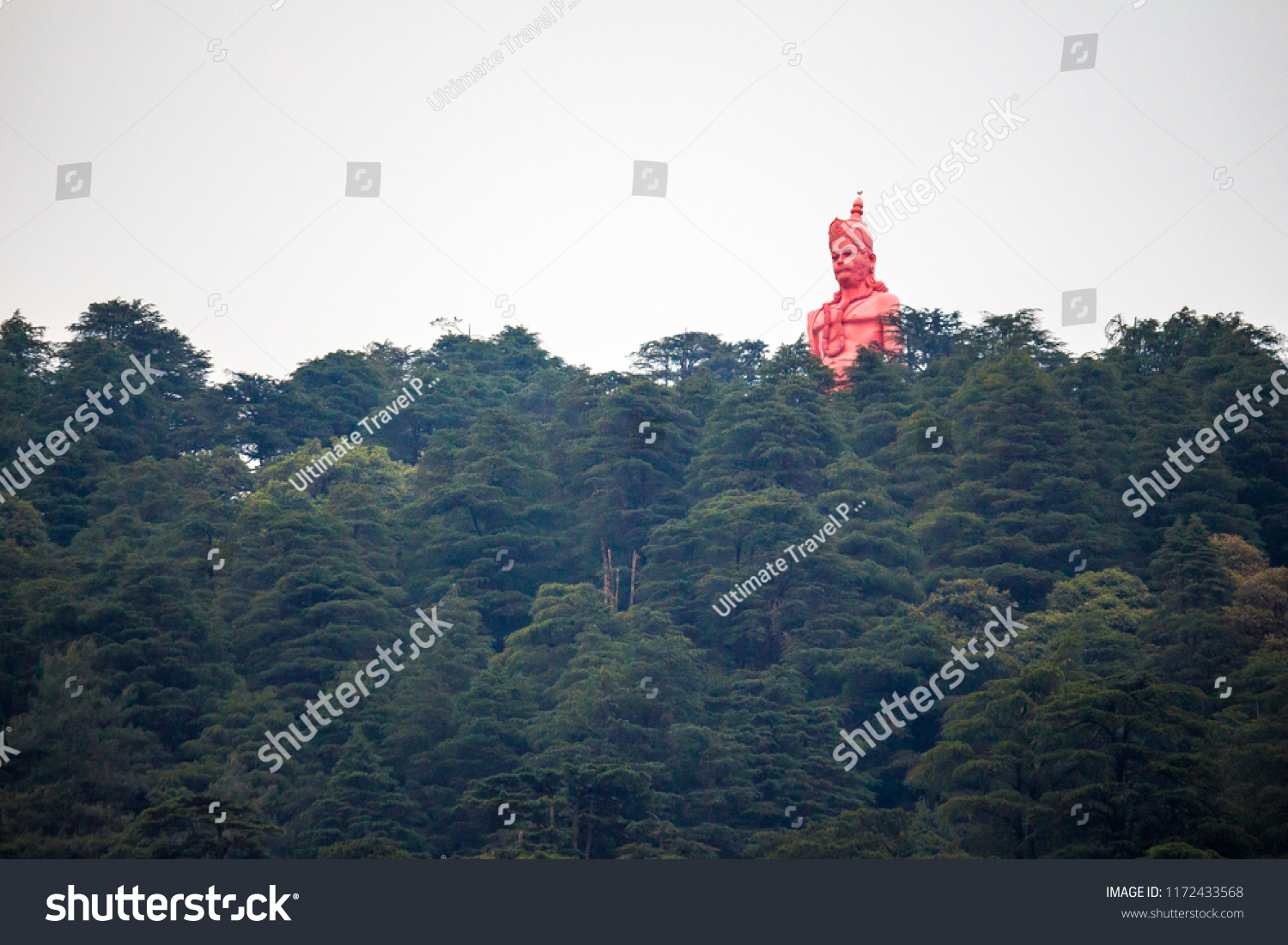 Lord Hanuman Statue Jakhu Temple Situated Stock Photo 1172433568