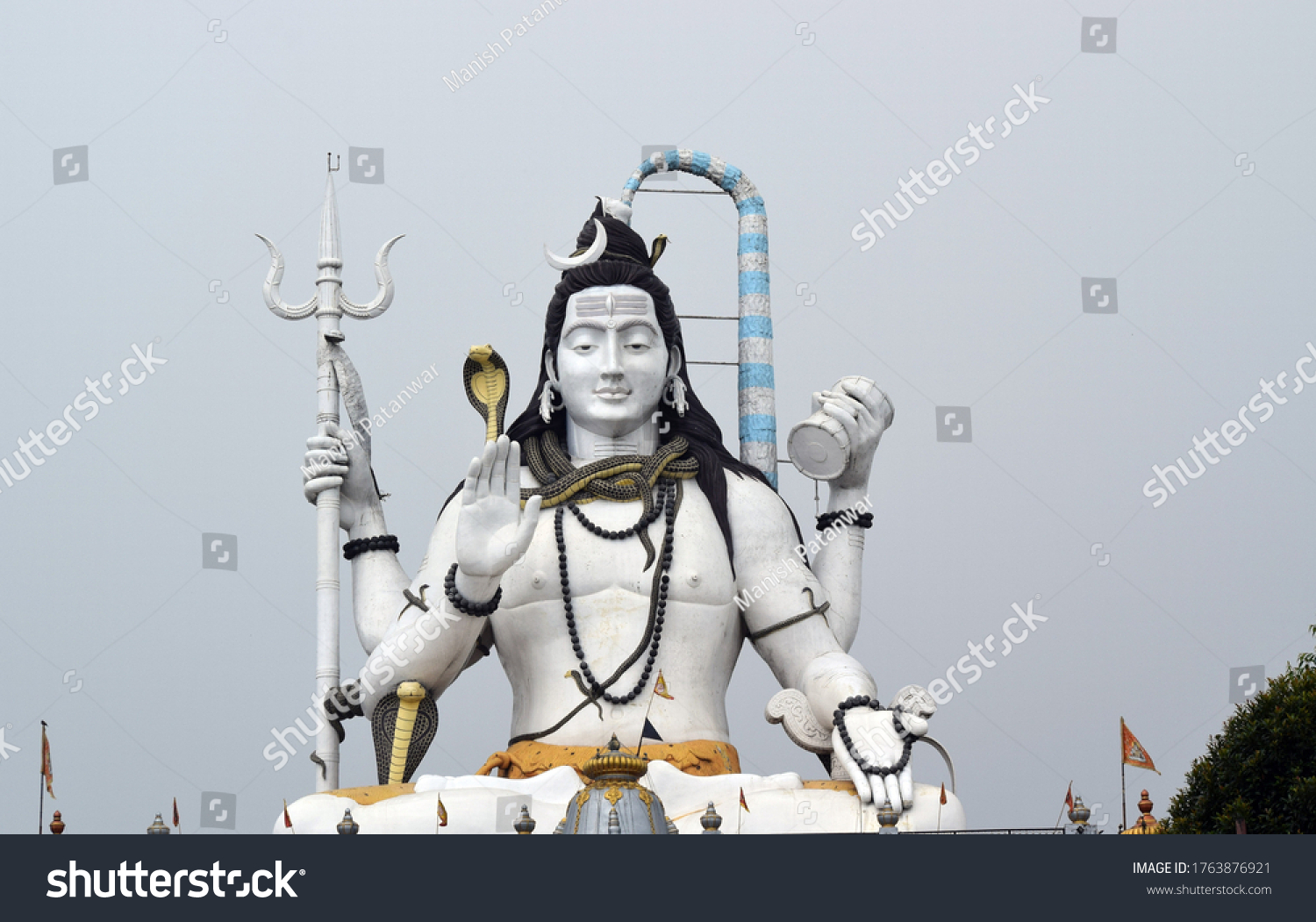 Lord Shiva Monument Made Marble Stock Photo (Edit Now) 1763876921