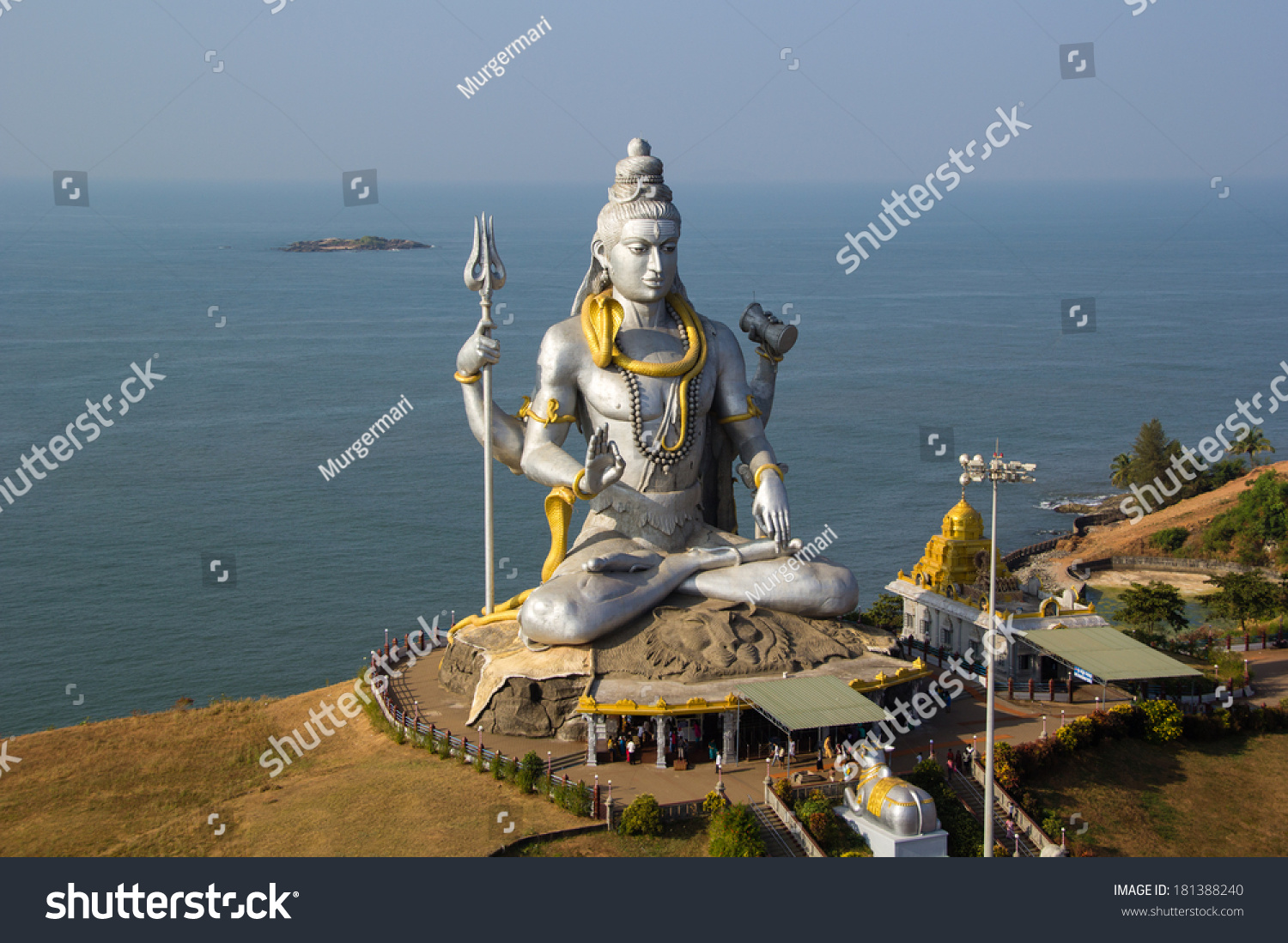 Lord Shiva Statue In Murudeshwar, Karnataka, India. The Biggest Statue ...