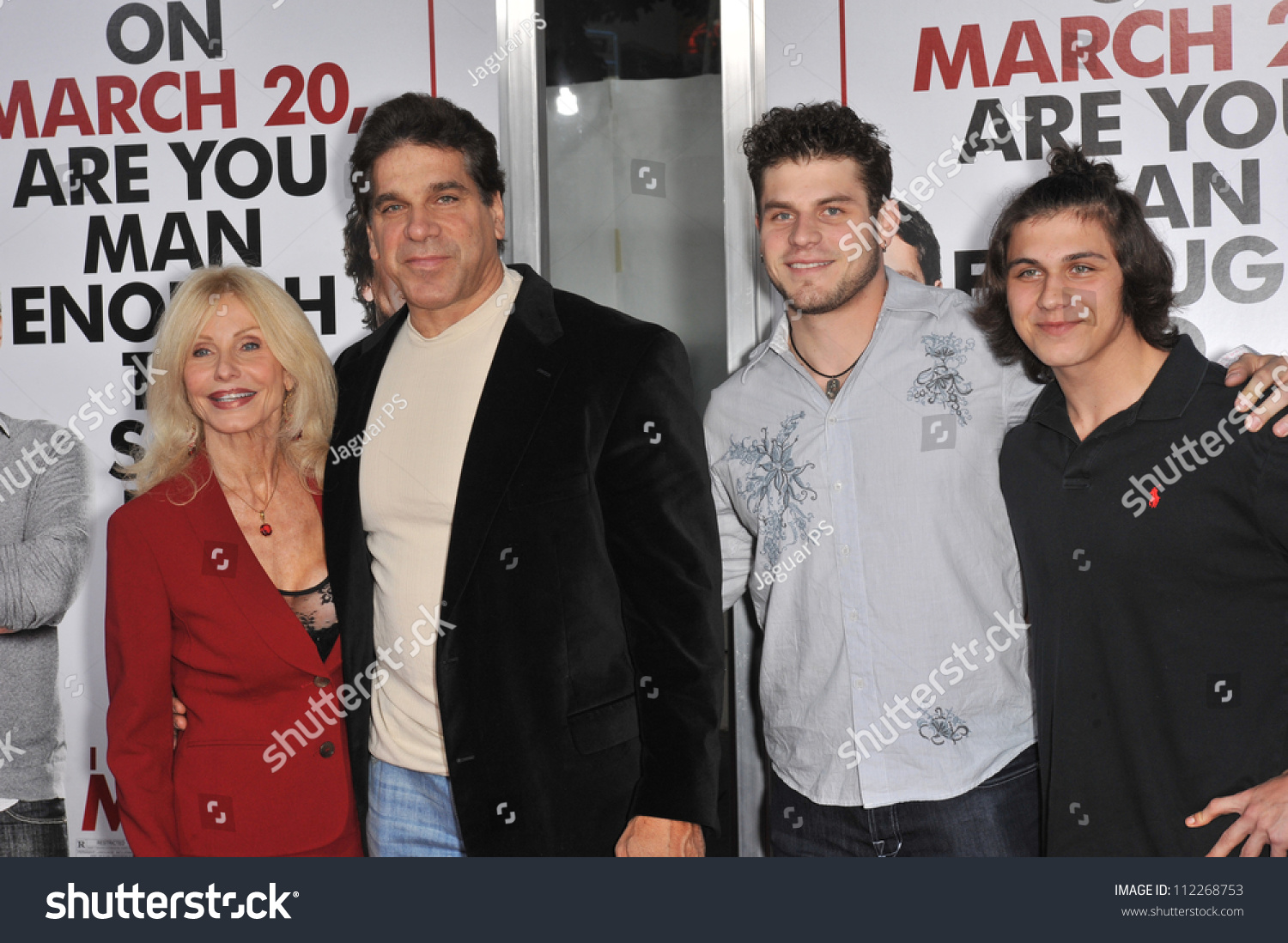 Los Angeles, Ca - March 17, 2009: Lou Ferrigno & Wife Carla & Family At ...