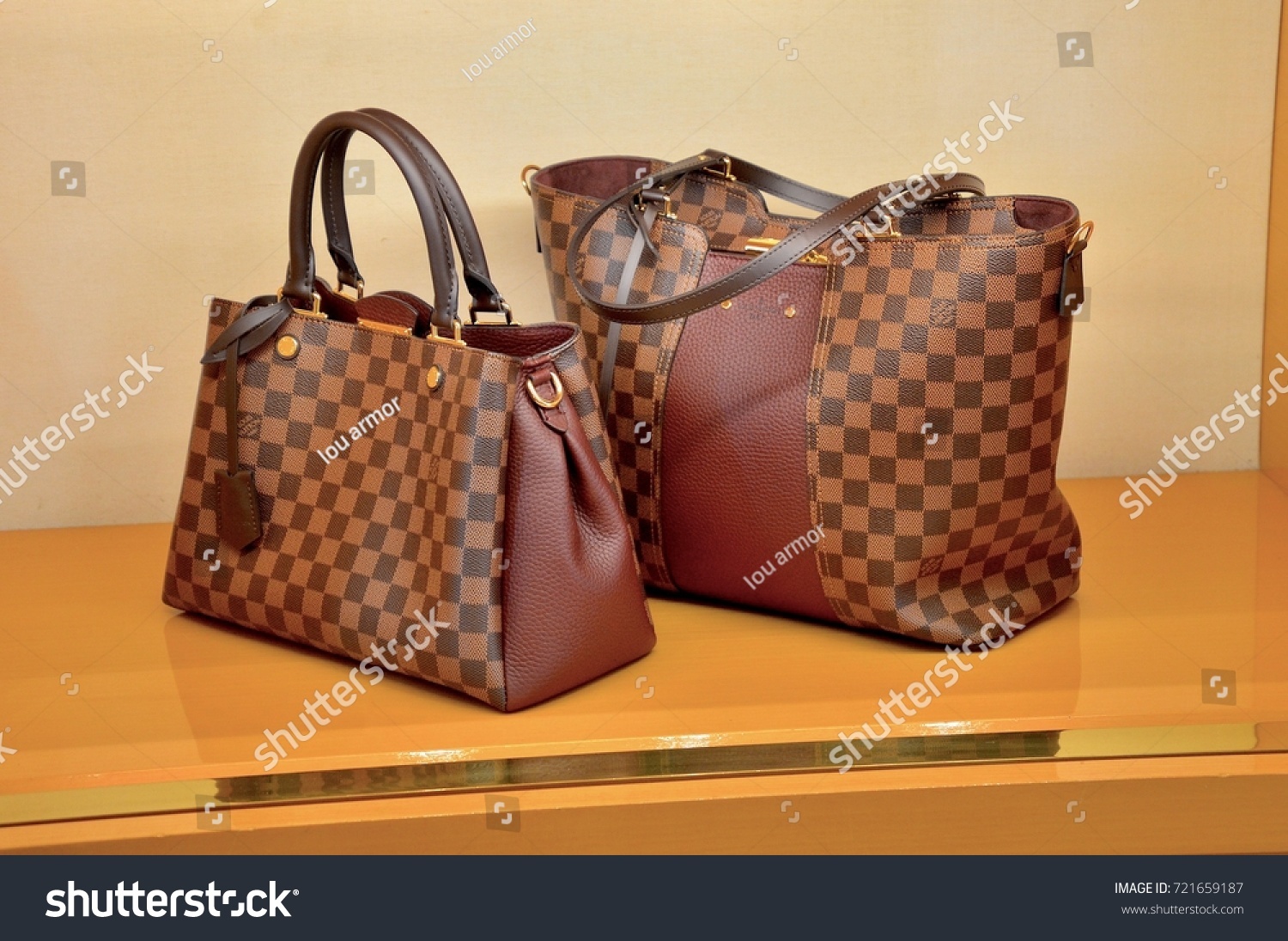 Vuitton Designer Handbags Luxury French Stock Photo (Edit 721659187