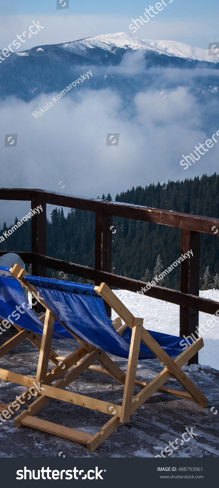 Lounge Chair Mountain Ski Resort Bukovel Stock Photo Edit Now