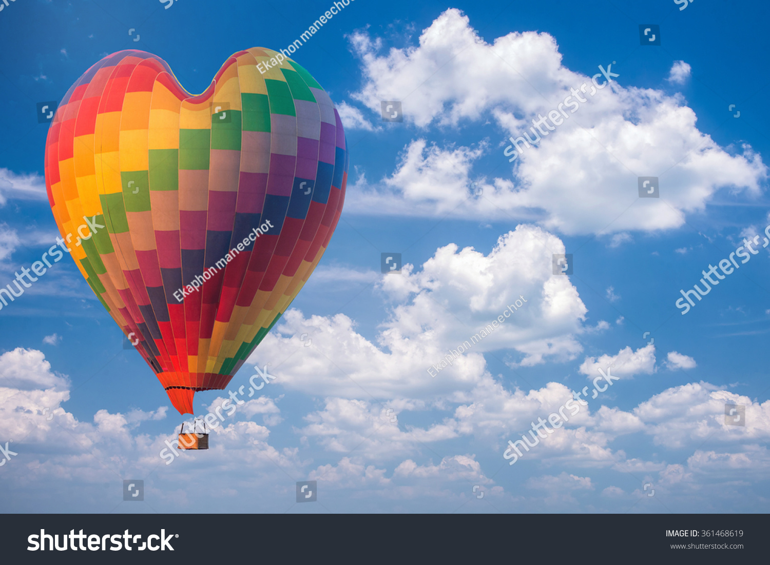 Love Balloons On Blue Sky Stock Photo Edit Now