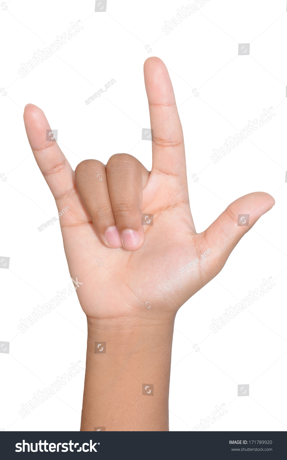 Love Hand Sign Isolated On White Stock Photo 171789920 | Shutterstock