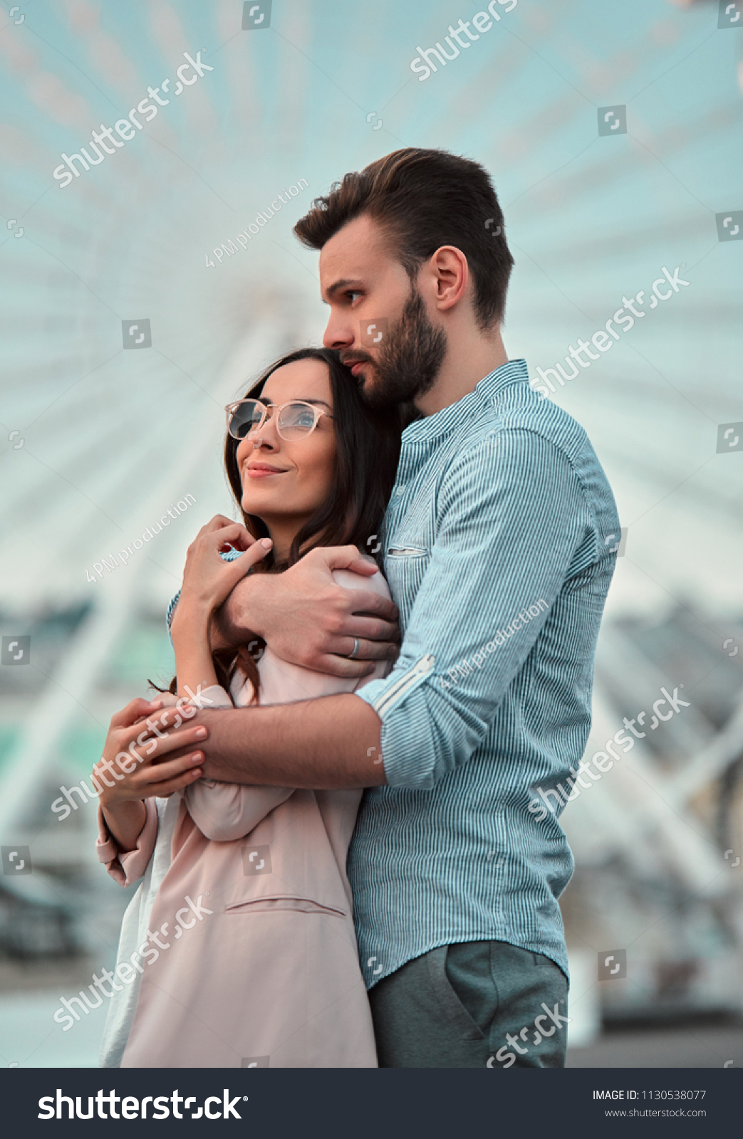 Love Aircute Romantic Couple Spending Time Stock Photo Edit Now