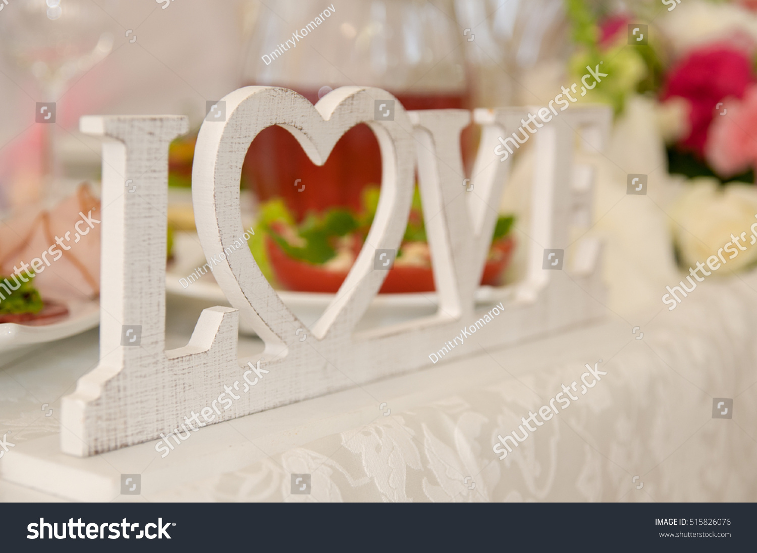 Love Letter Wedding Decorations Stock Photo Edit Now 515826076