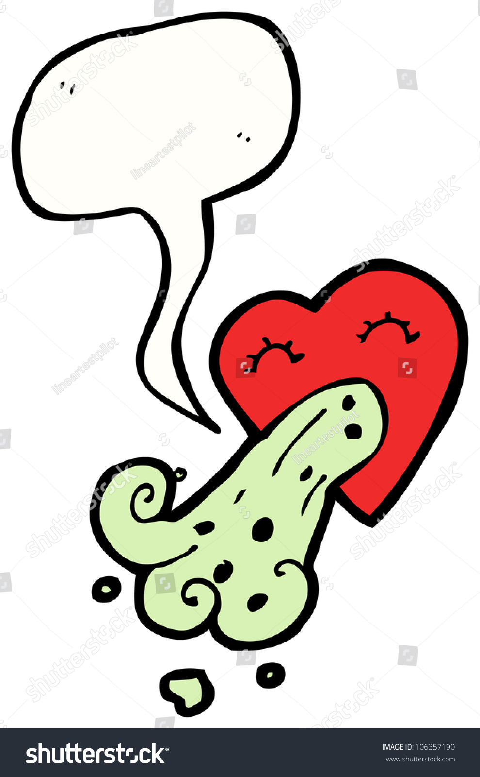 Love Sick Heart Cartoon Stock Photo 106357190 : Shutterstock