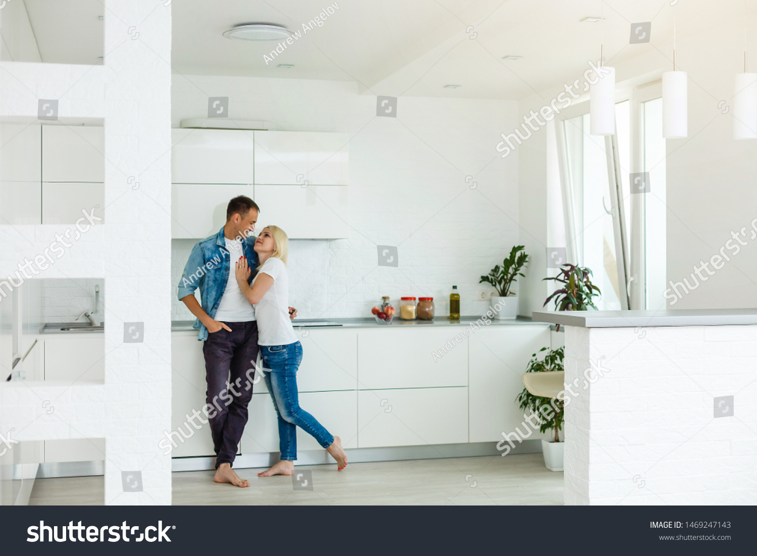 Lovely Couple Kitchen Stock Photo (Edit Now) 1469247143