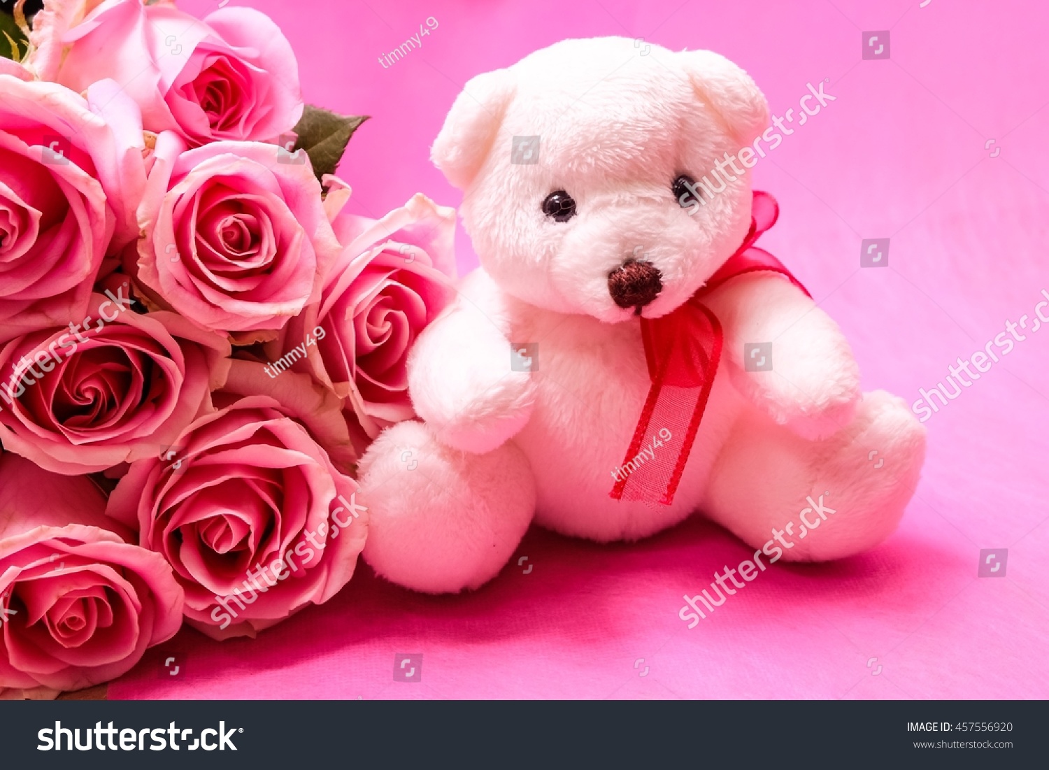 lovely roses teddy bear