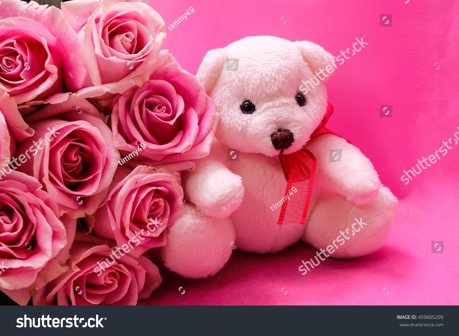 lovely roses teddy bear