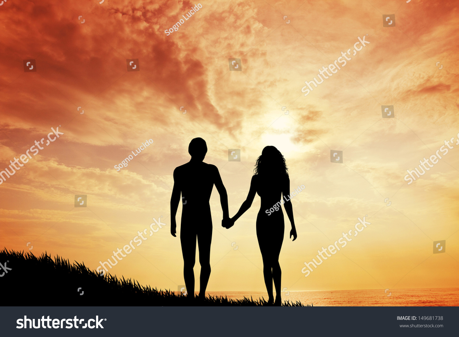 Lovers At Sunset Stock Photo 149681738 Shutterstock