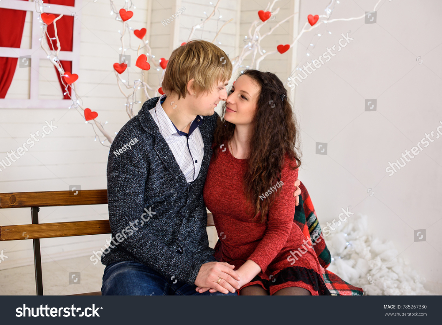 Loving Couple Romantic Room Decoration St Stock Photo Edit Now