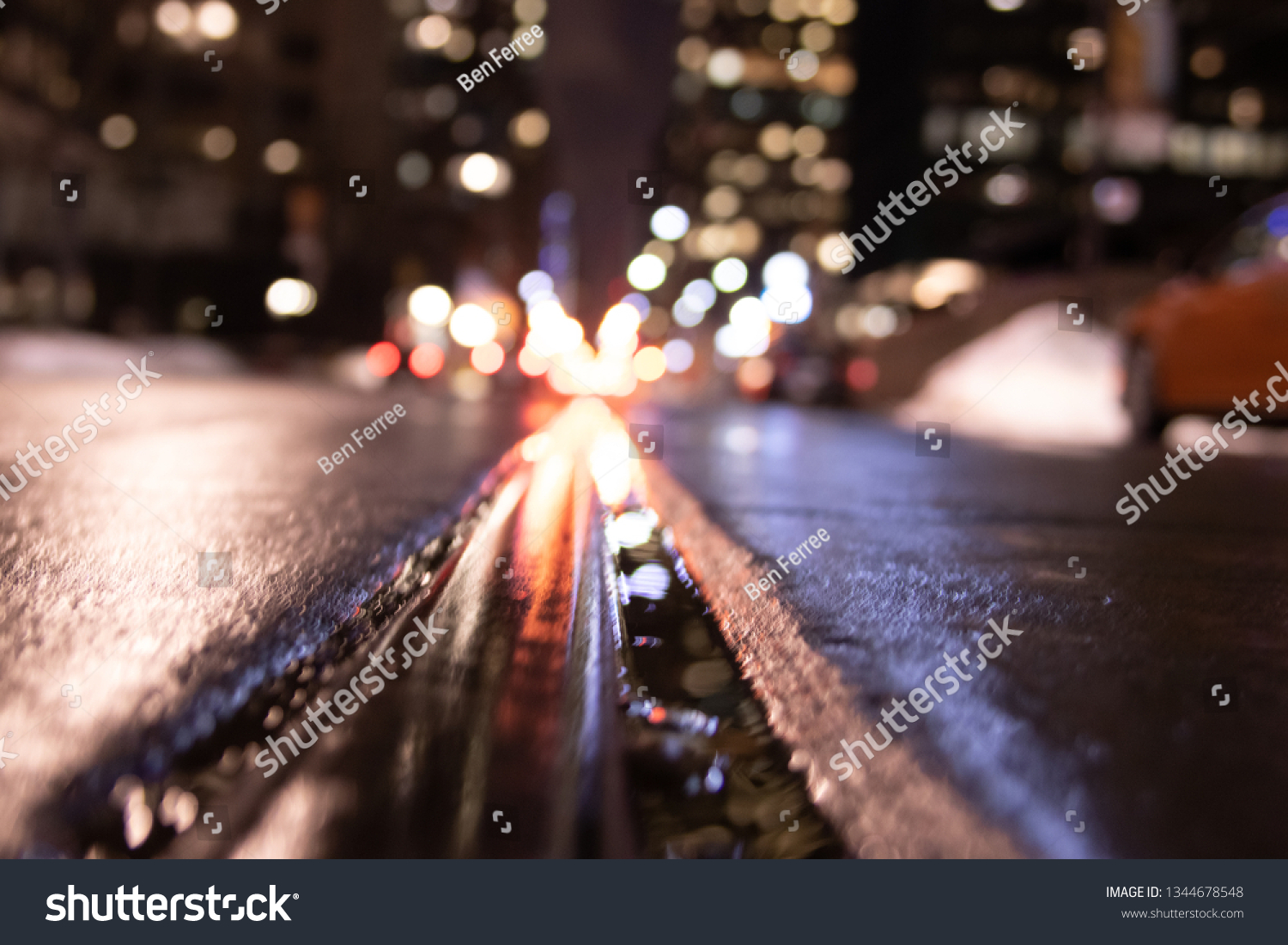 Low Angle Shot Toronto Streets After Royalty Free Stock Image