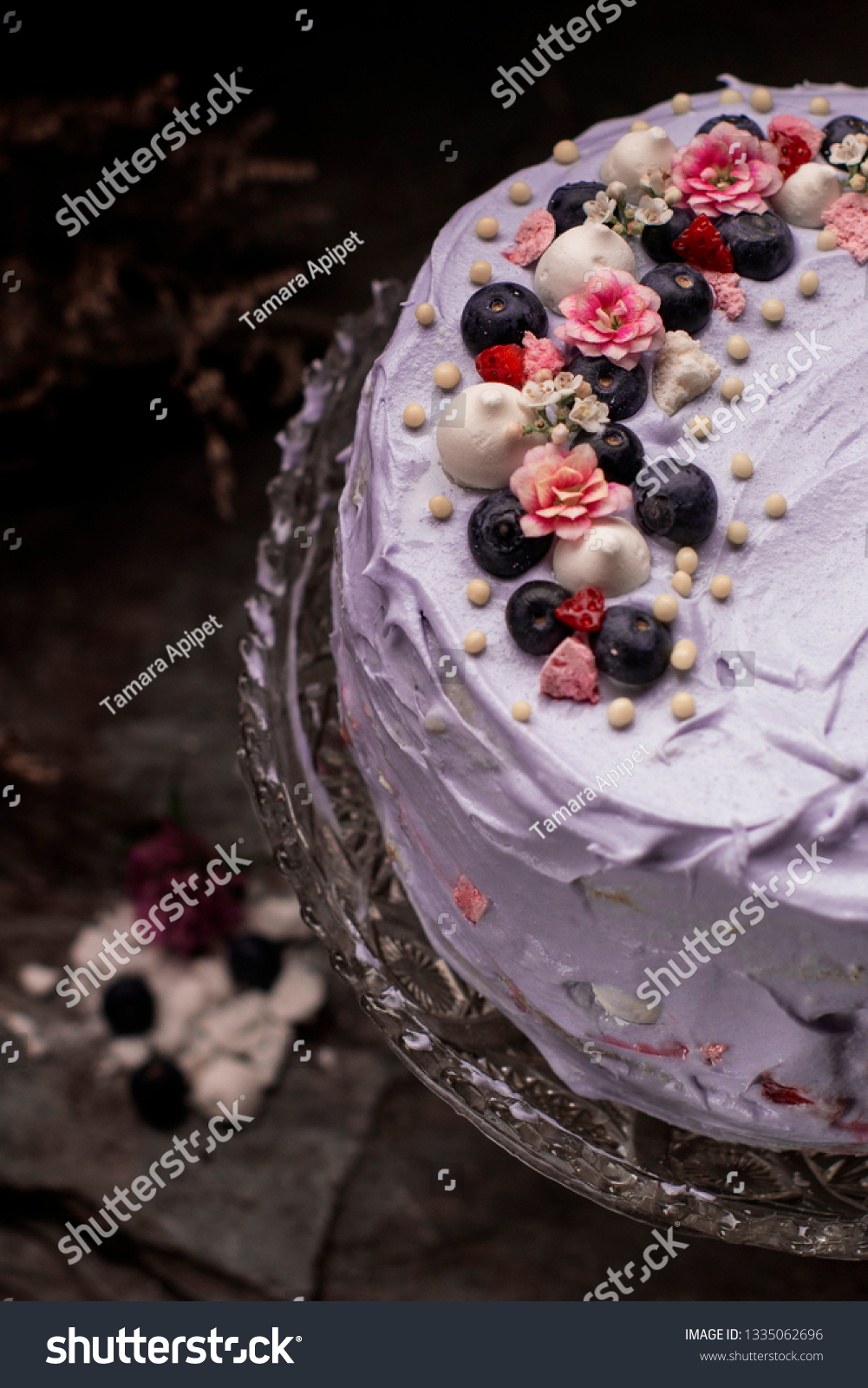 Low Key Violet Cake Photography Stock Photo Edit Now