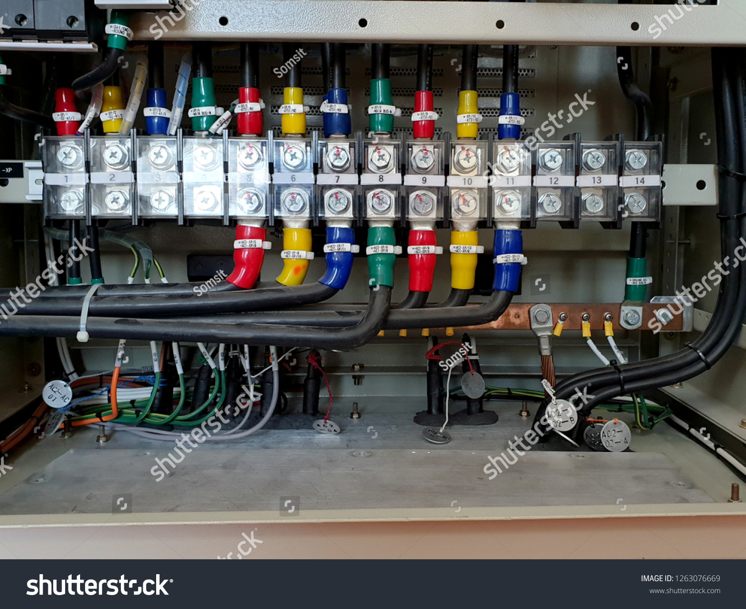 Low Voltage Cable Termination Ac Board Stock Photo Edit Now 1263076669