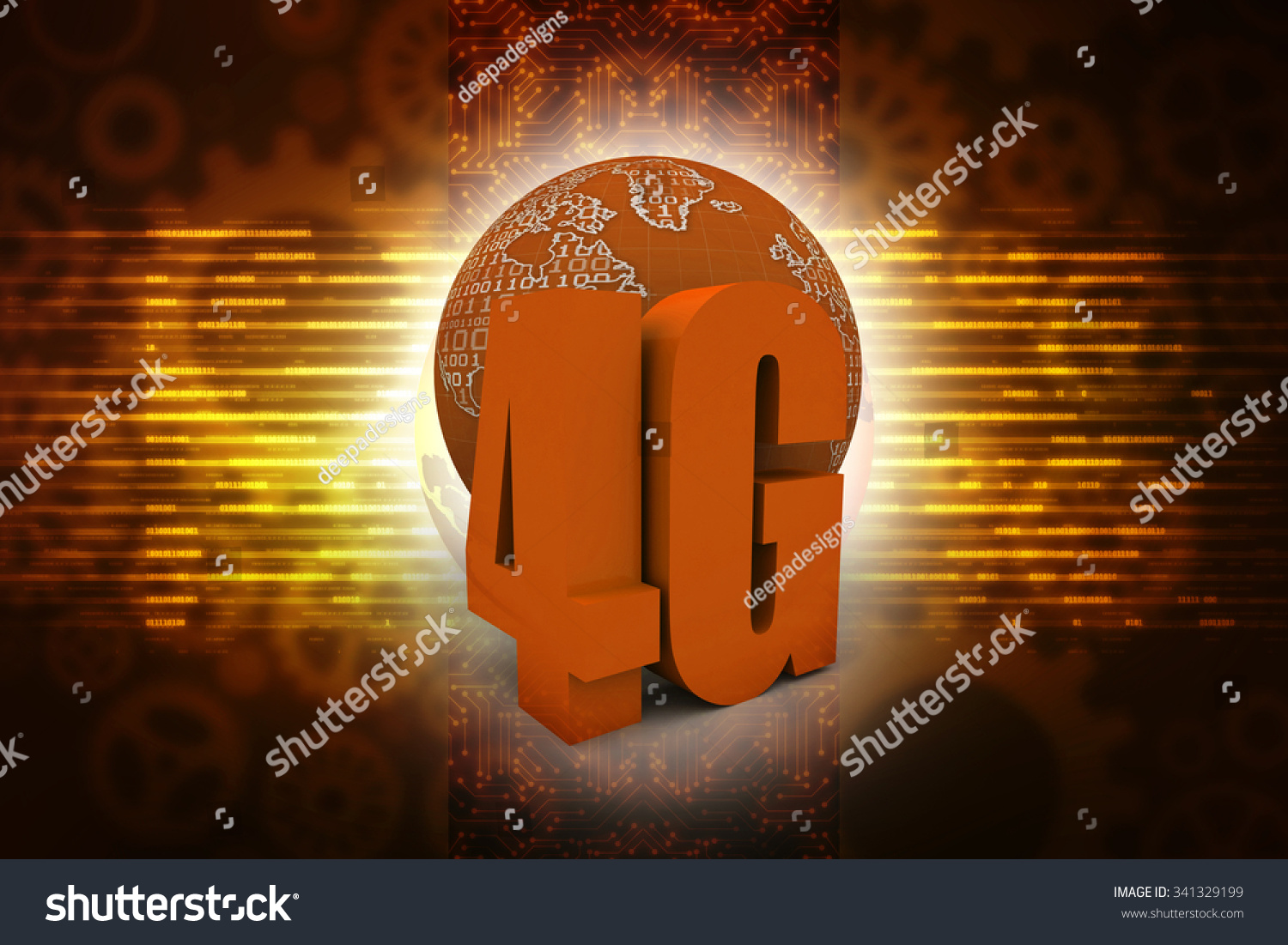 lte-wireless-communication-technology-concept-stock-illustration