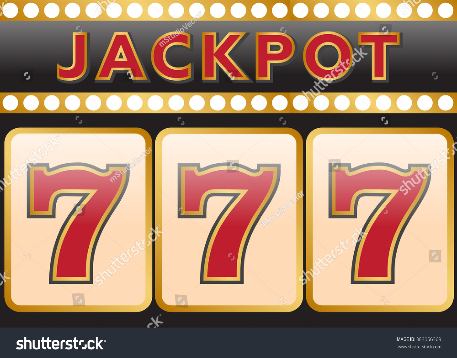 Lucky Seven Jackpot Stock Photo 383056369 : Shutterstock