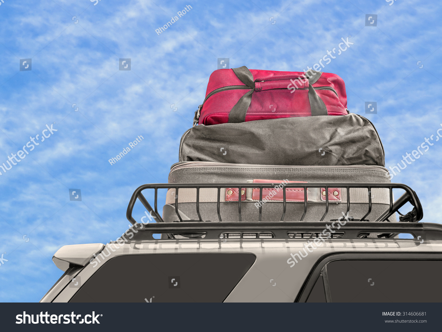 suitcase roof rack