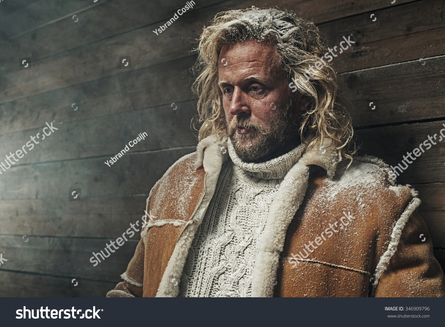 Lumberjack Winter Fashion Man Long Blonde Stock Photo Edit Now