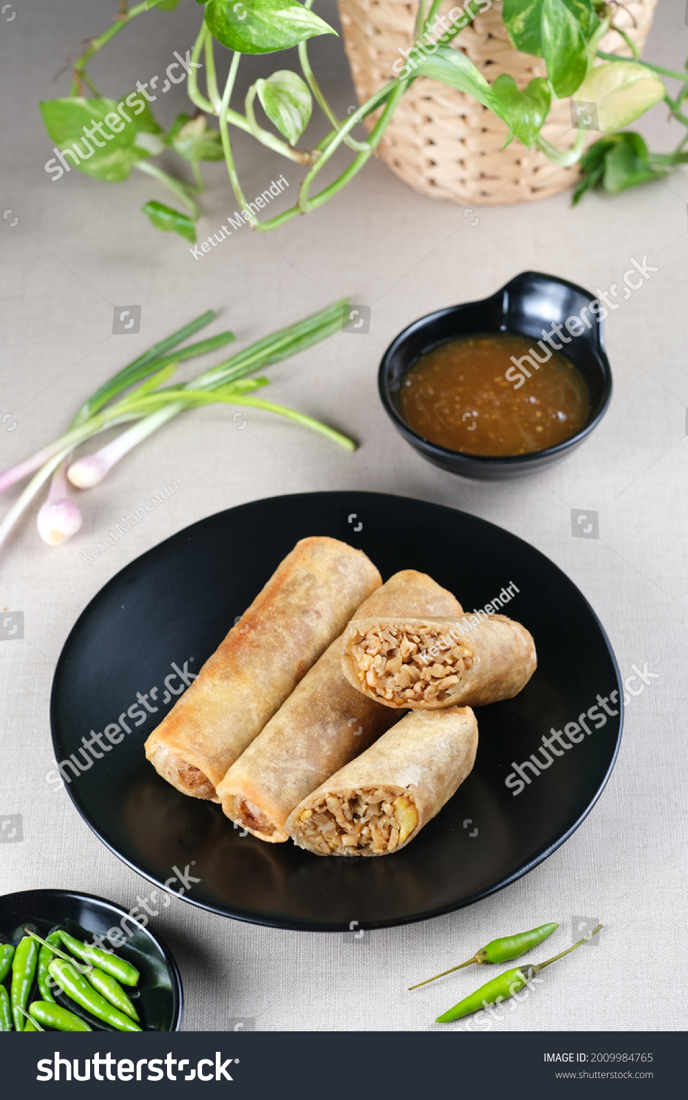 Lumpia Lunpia Traditional Snack Semarang Indonesia Stock Photo ...