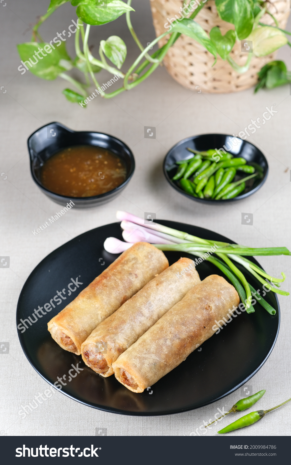 Lumpia Lunpia Traditional Snack Semarang Indonesia Stock Photo ...