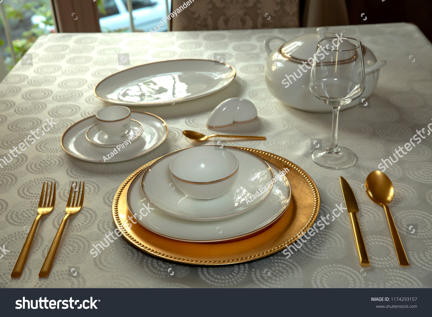Lunch Table Setting Stock Photo Edit Now 1174293157