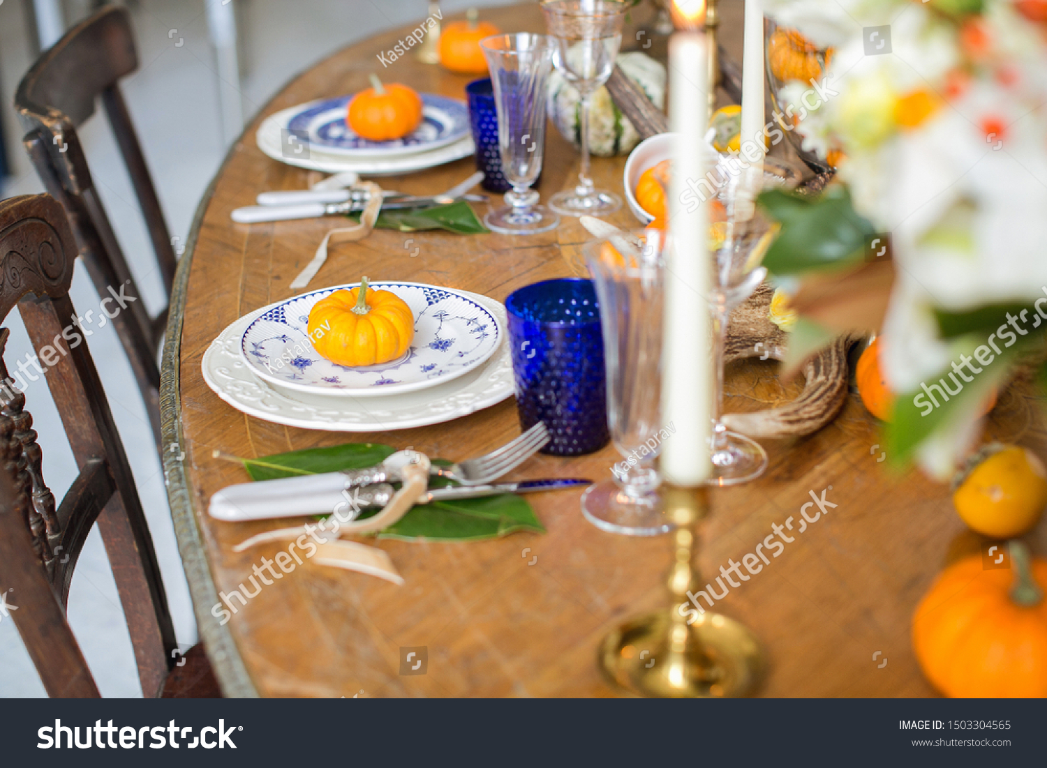 Luxurious Elegant Wedding Decor Autumn Style Stock Photo Edit Now