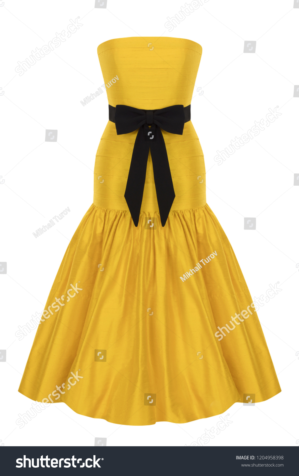 fluffy yellow dress