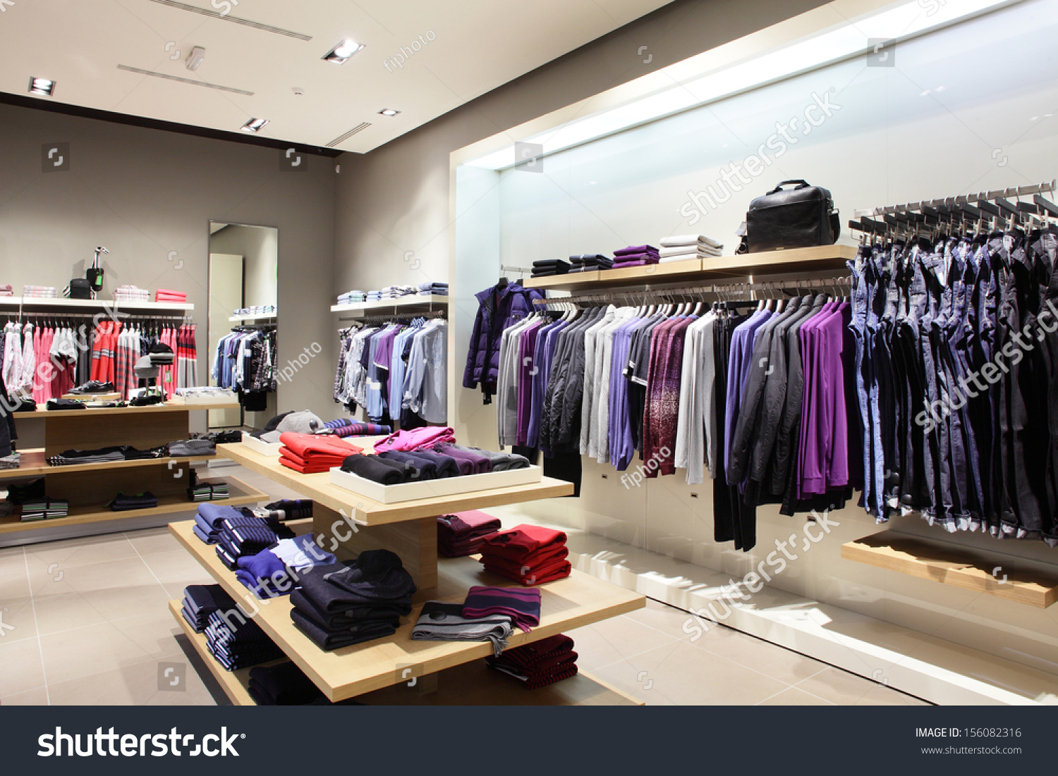 Luxury And Fashionable European Different Clothes Shop Stock Photo ...