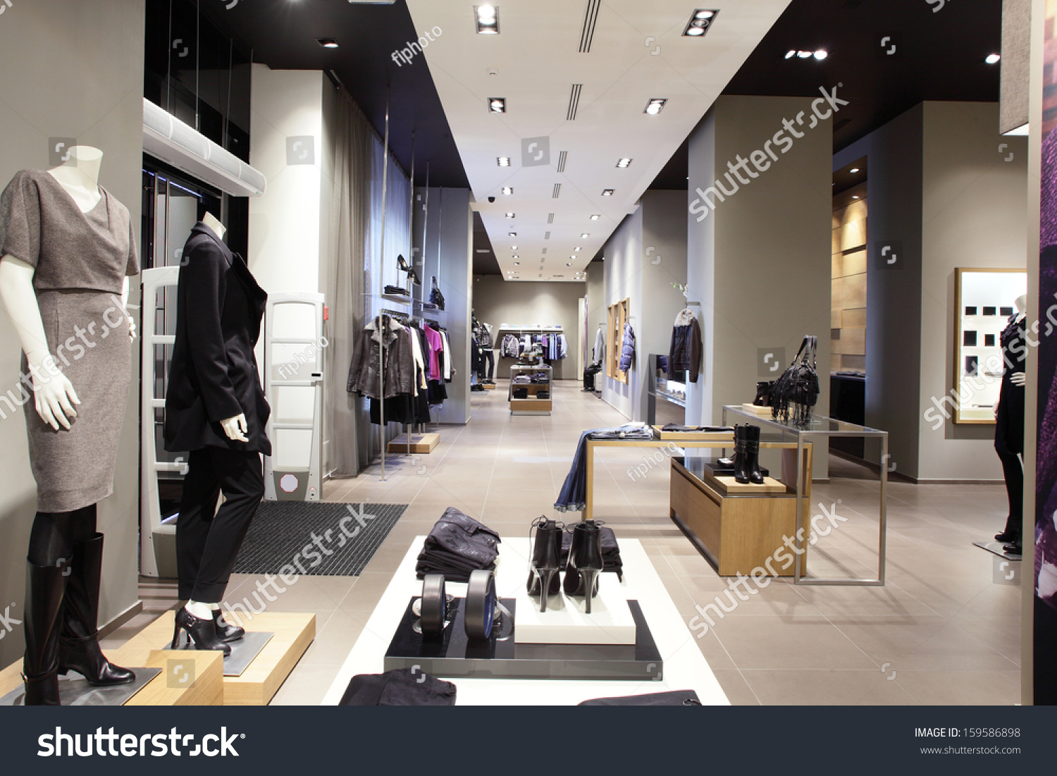 Luxury Fashionable European Different Clothes Shop Stock Photo (Edit ...