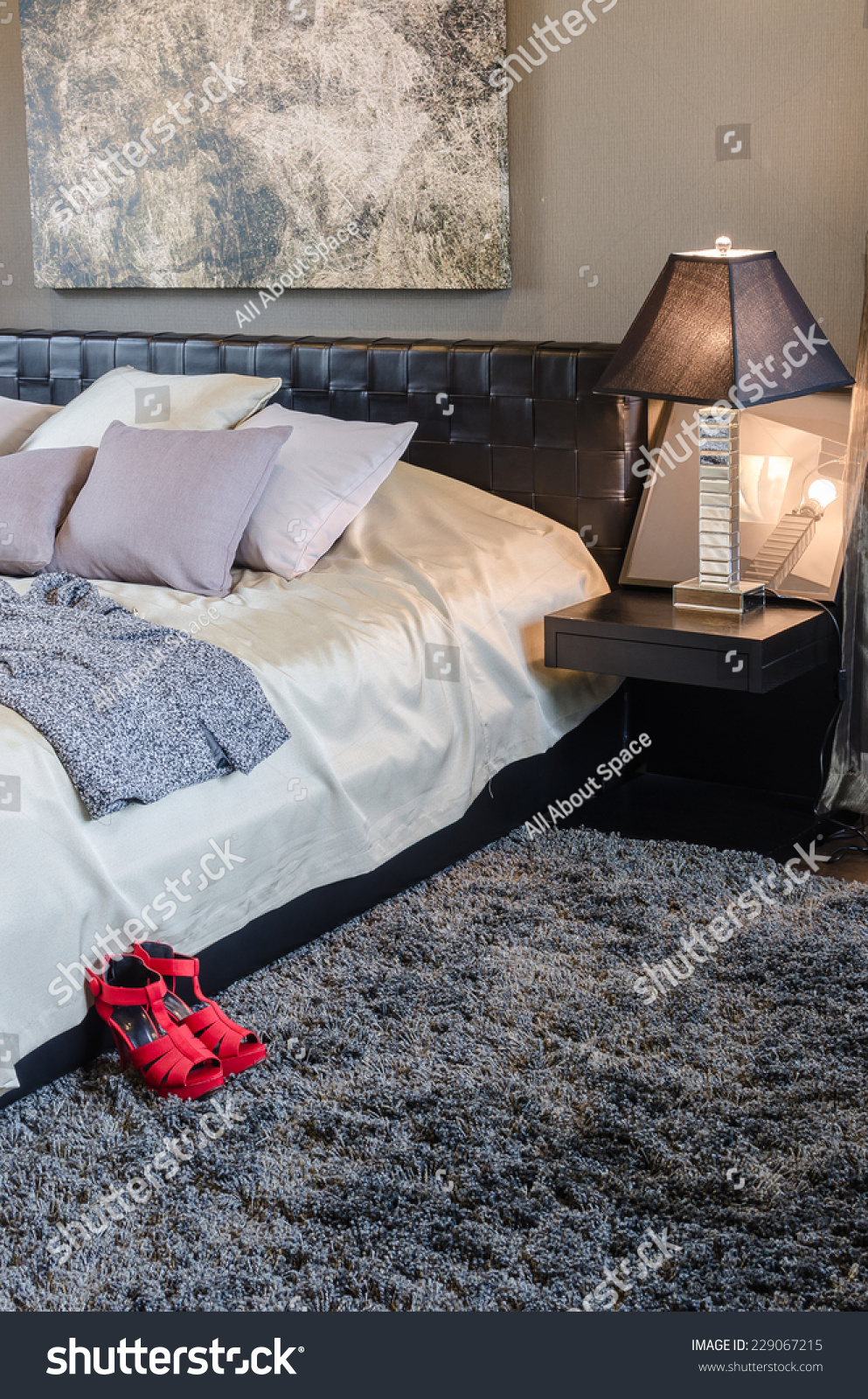 red bedroom shoes